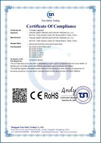 RoHS 2.0 Compliance Certificate