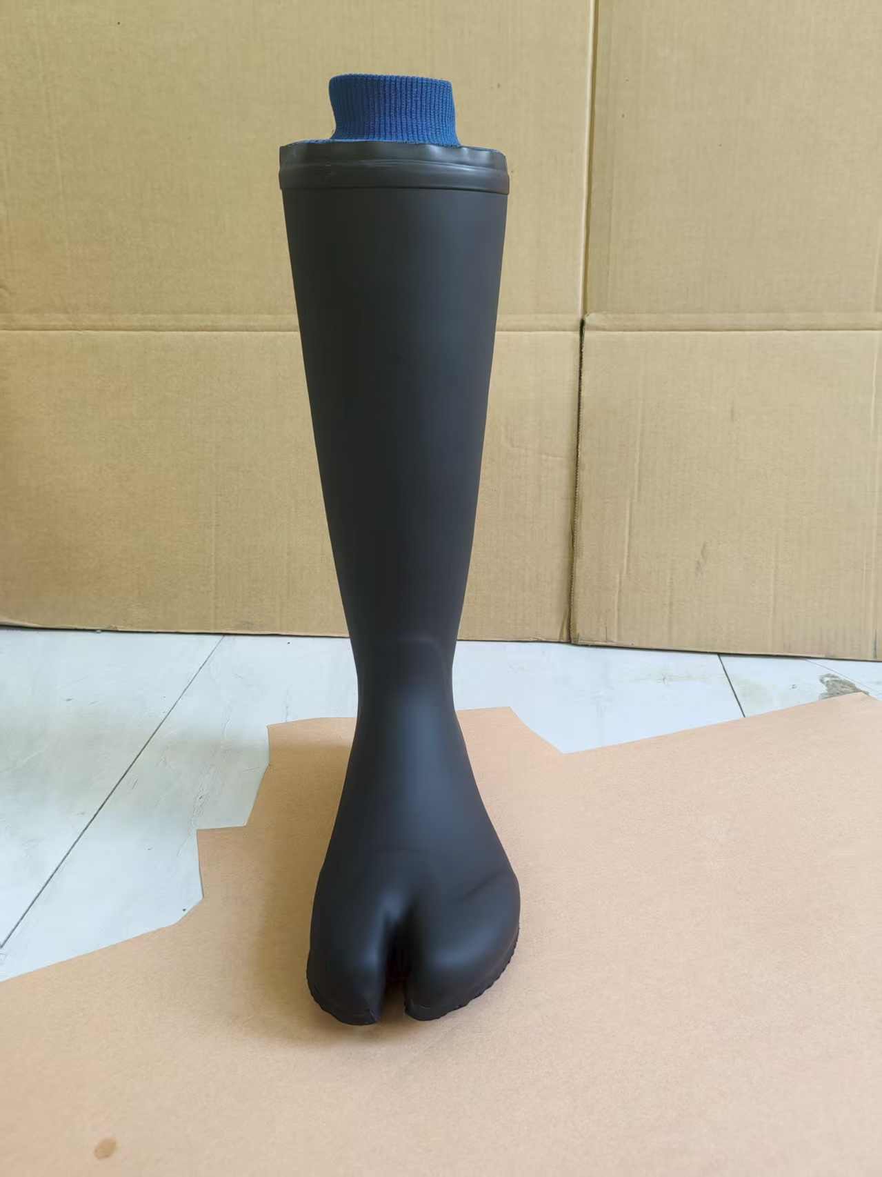 Stylish women's latex ankle boots