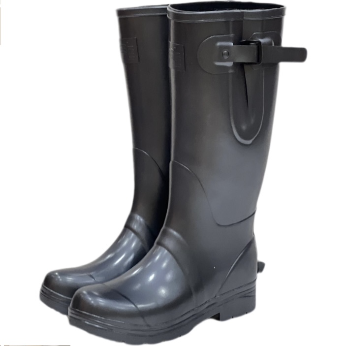 Black anti-static tall latex waterproof safety work rubber boots