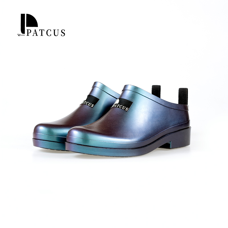 Women's rubber ankle boots side view