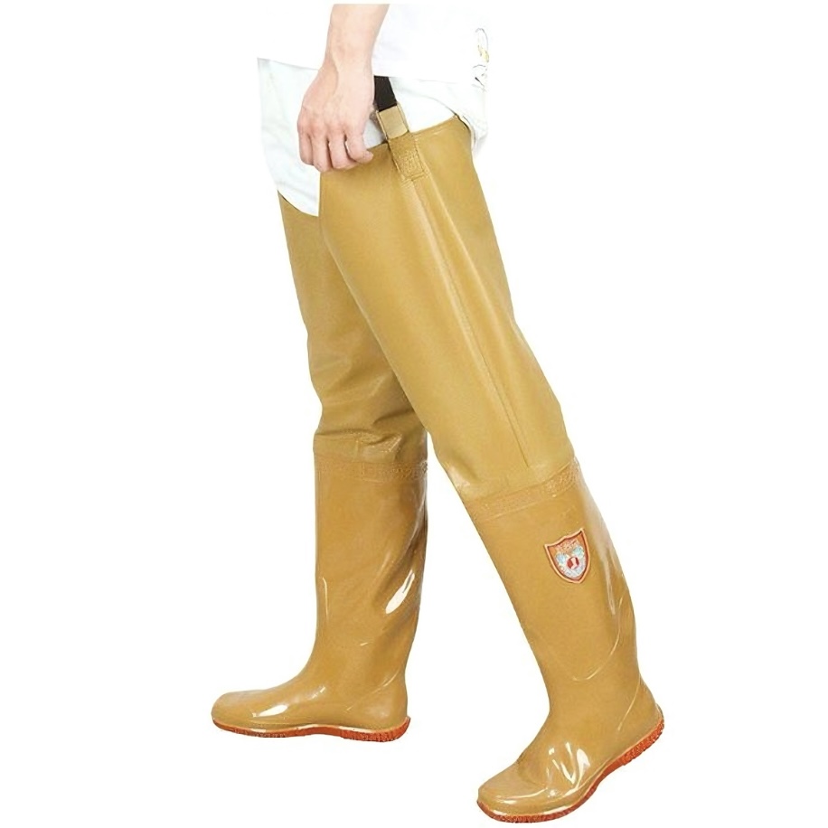 High-leg waterproof rubber farming boots for paddy field wading
