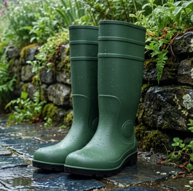 Tall lightweight waterproof wellington boots for farming and garden work